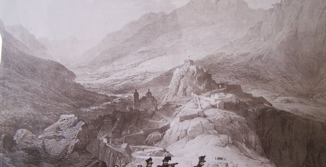 Vue du château vers 1820 - Album du Dauphiné